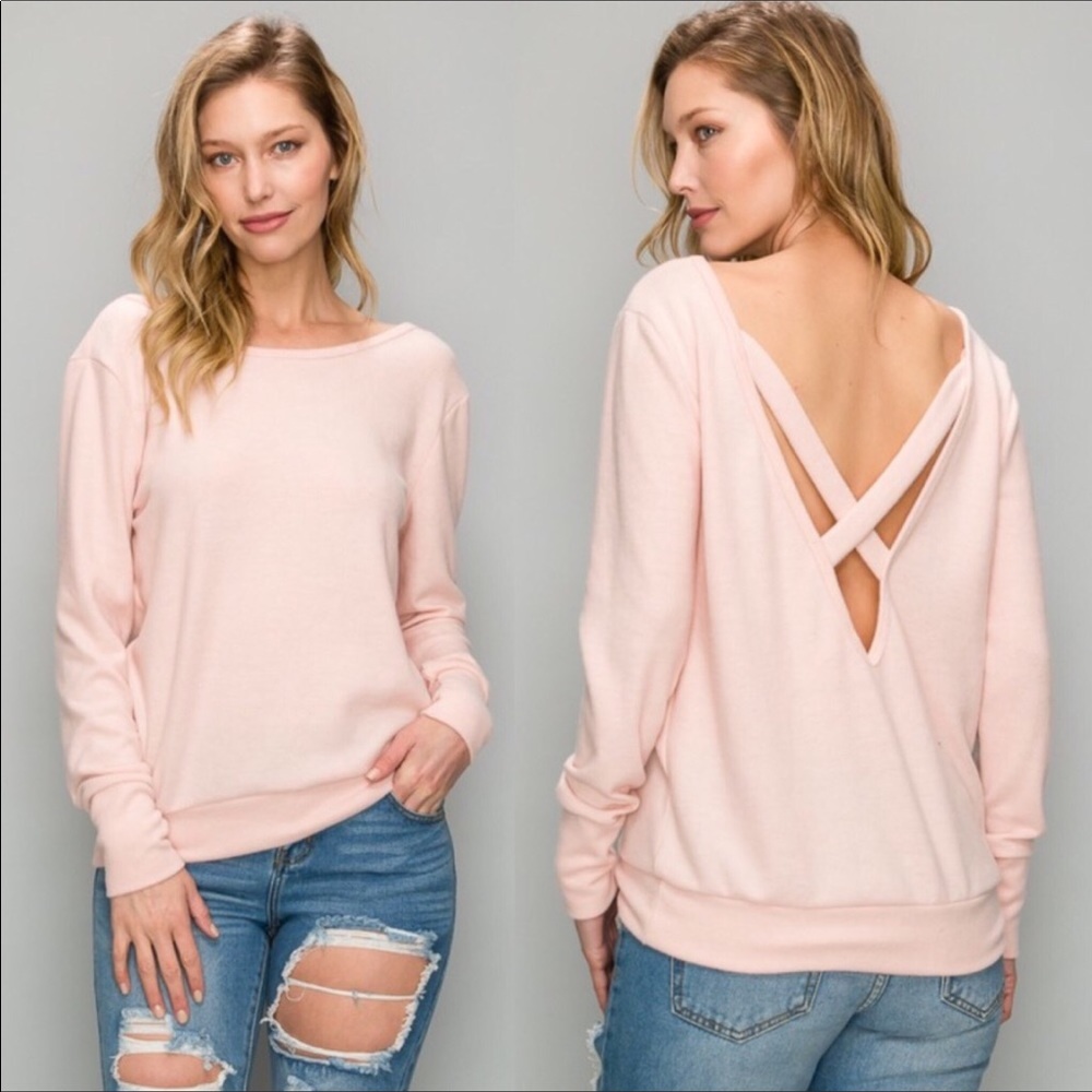 Crisscross brushed sweatshirt